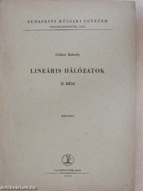 Lineáris hálózatok II.