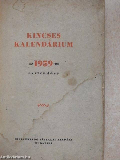 Kincses Kalendárium 1959