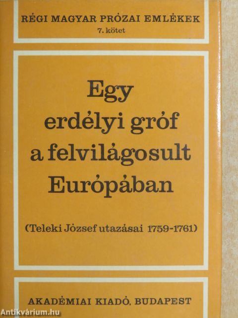 Egy erdélyi gróf a felvilágosult Európában