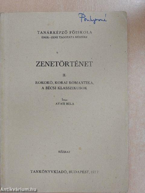 Zenetörténet II.