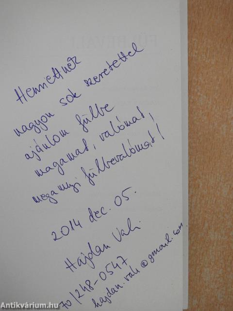 Fülbe Vali (dedikált példány)