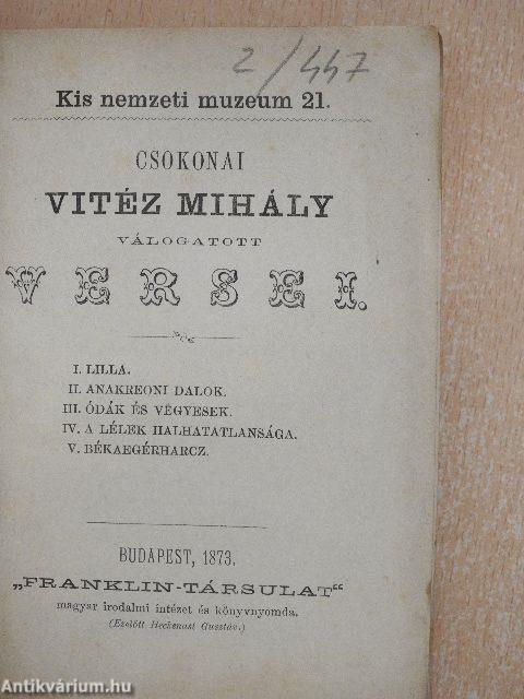 Csokonai Vitéz Mihály válogatott versei