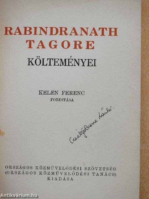 Rabindranath Tagore költeményei (Dr. Castiglione László könyvtárából)