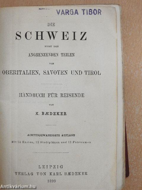 Die Schweiz nebst den Angrenzenden Teilen von Oberitalien, Savoyen und Tirol