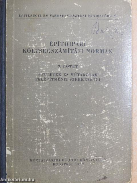 Építőipari költségszámítási normák 3.