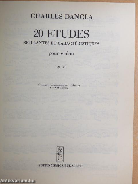 20 etudes brillantes et caractéristiques pour violon Op. 73.