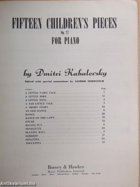 Fifteen Children's Pieces