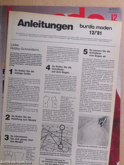 Burda Moden Dezember 1981