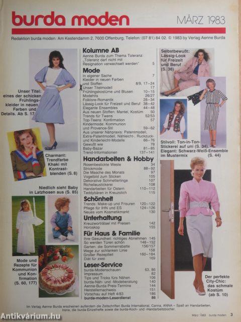 Burda Moden März 1983