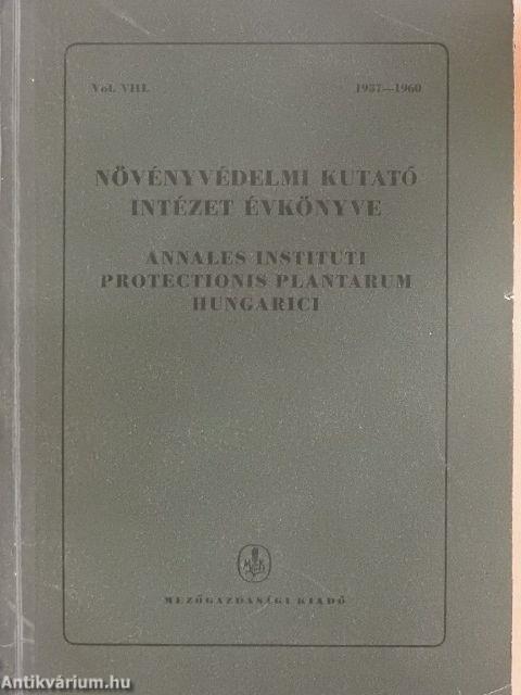 Növényvédelmi Kutató Intézet Évkönyve 1957-1960.