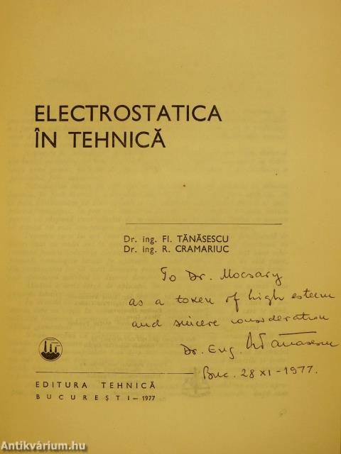 Electrostatica in tehnica (dedikált példány)