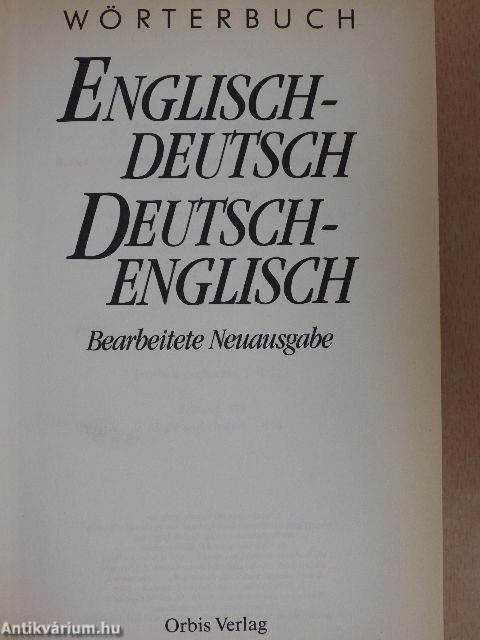 Wörterbuch Englisch-Deutsch/Deutsch-Englisch