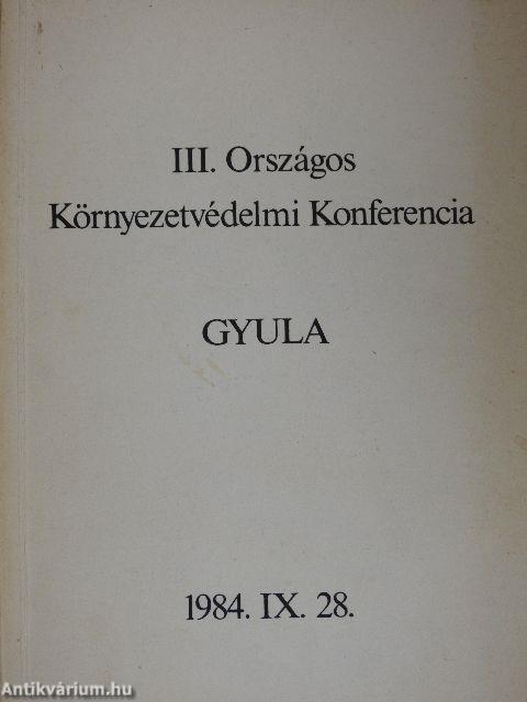 III. Országos Környezetvédelmi Konferencia