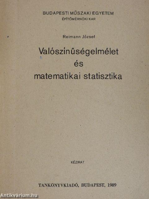 Valószínűségelmélet és matematikai statisztika