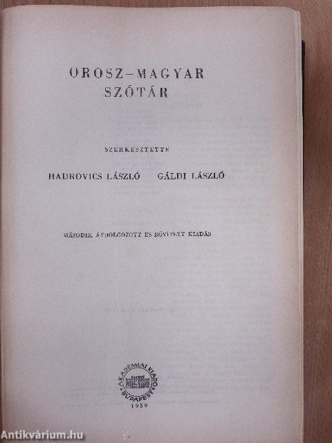 Orosz-magyar szótár