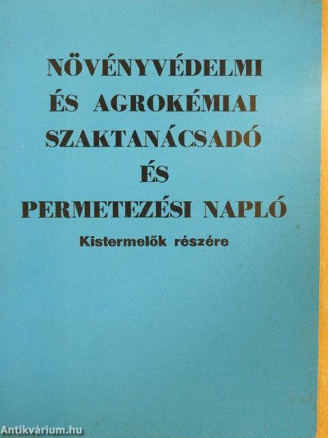 Növényvédelmi és agrokémiai szaktanácsadó és permetezési napló