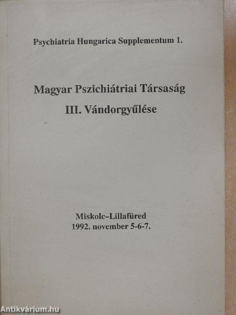 Magyar Pszichiátriai Társaság III. Vándorgyűlése