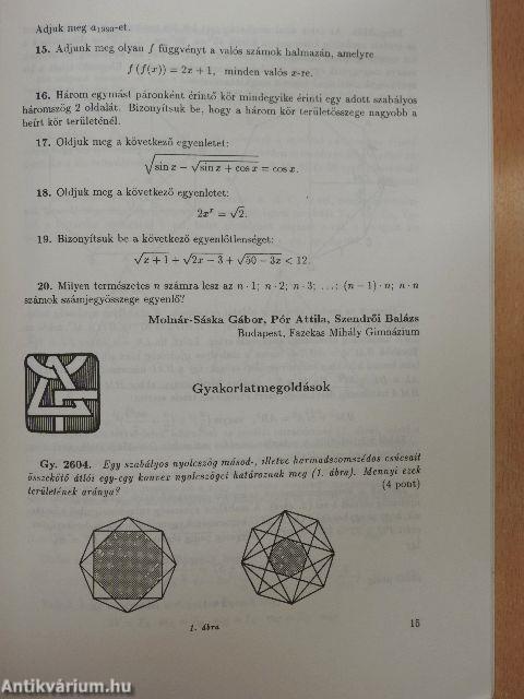 Középiskolai matematikai lapok 1991/1.