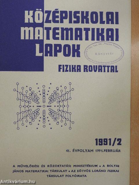 Középiskolai matematikai lapok 1991/2.