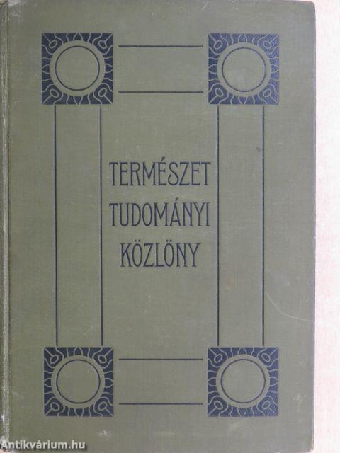 Természettudományi Közlöny 1895. január-deczember/Pótfüzetek a természettudományi közlönyhöz 1895. január-deczember