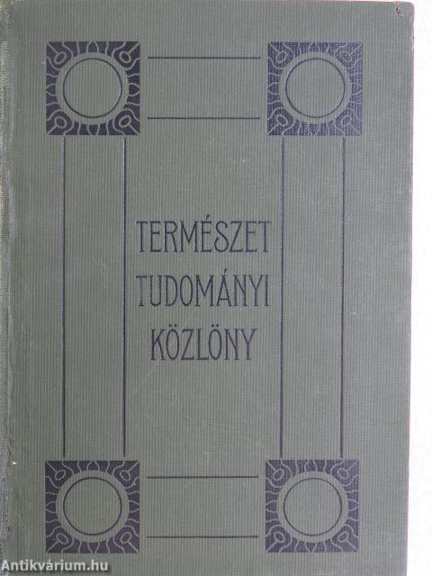 Természettudományi Közlöny 1931. január-december/Pótfüzetek a Természettudományi Közlönyhöz 1931. január-december