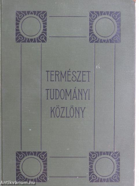 Természettudományi Közlöny 1923. január-december/Pótfüzetek a Természettudományi Közlönyhöz 1923. január-december