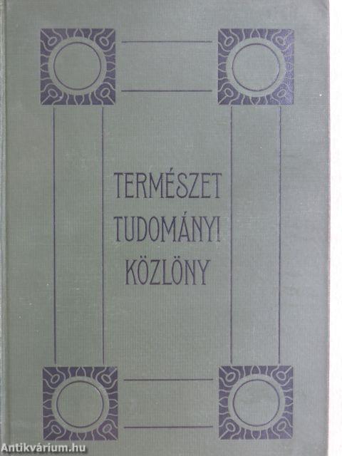 Természettudományi Közlöny 1926. január-december/Pótfüzetek a Természettudományi Közlönyhöz 1926. január-december