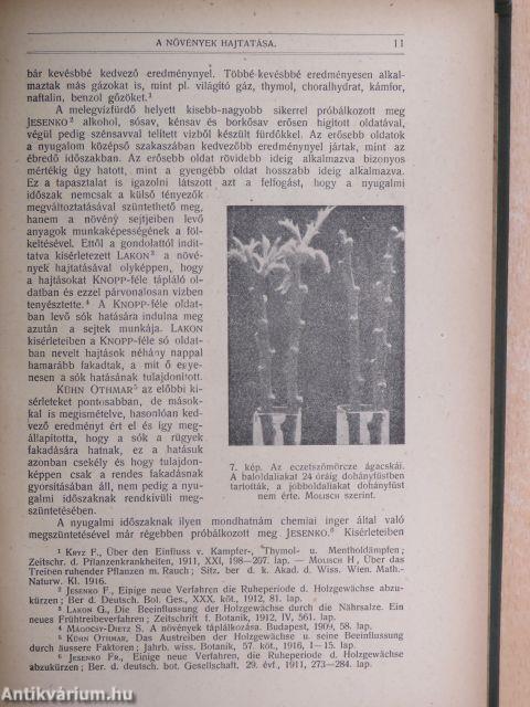 Természettudományi Közlöny 1919. január-deczember/Pótfüzetek a Természettudományi Közlönyhöz 1919. január-deczember