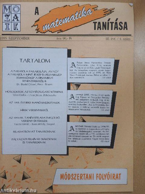 A matematika tanítása 1995. szeptember