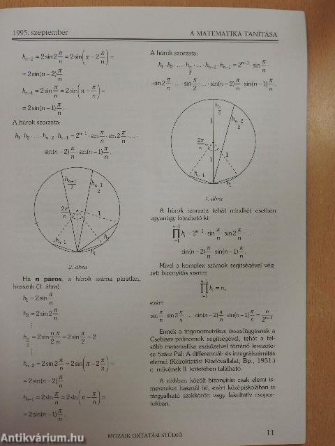 A matematika tanítása 1995. szeptember