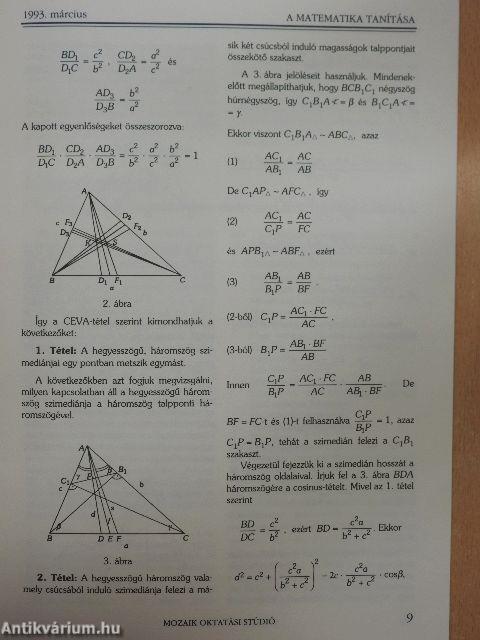 A matematika tanítása 1993. március