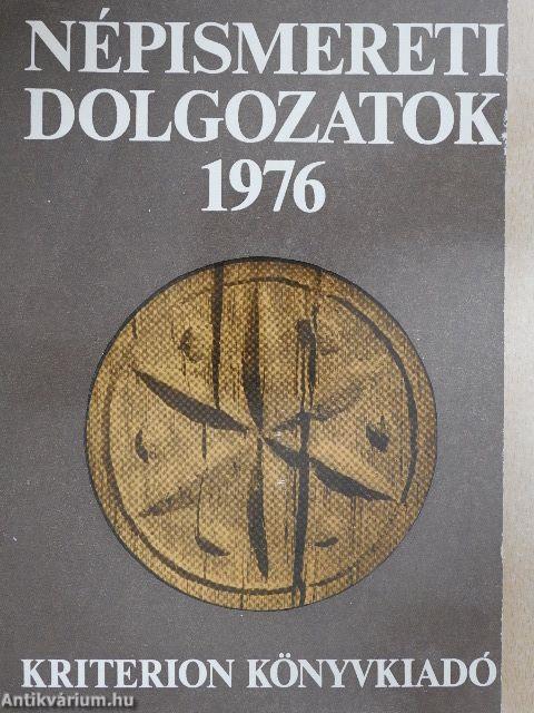 Népismereti dolgozatok 1976