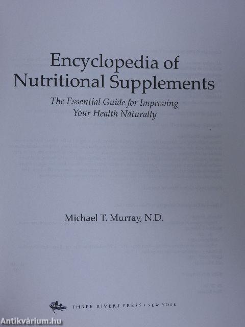 Encyclopedia of Nutritional Supplements