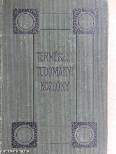 Természettudományi Közlöny 1936. január-december/Pótfüzetek a Természettudományi Közlönyhöz 1936. január-december