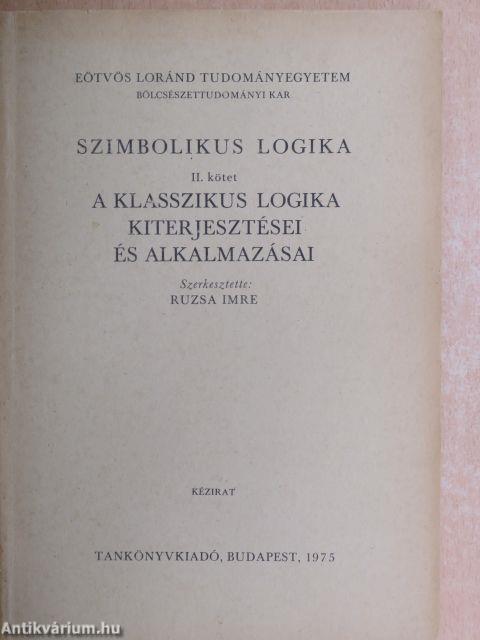 Szimbolikus logika II.