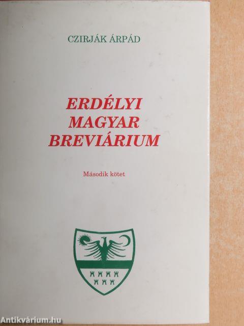 Erdélyi magyar breviárium II.