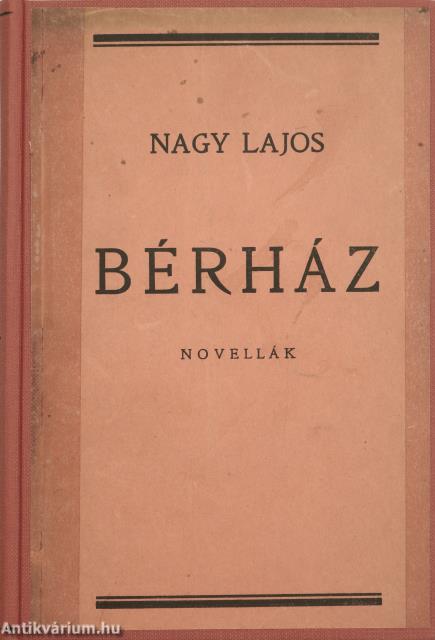 Bérház (dedikált példány)