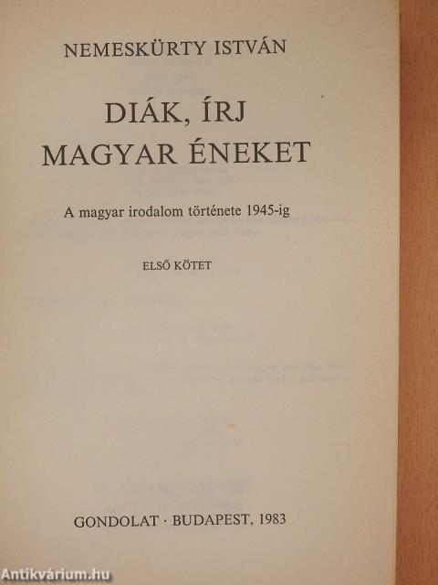 Diák, írj magyar éneket 1-2. (dedikált példány)