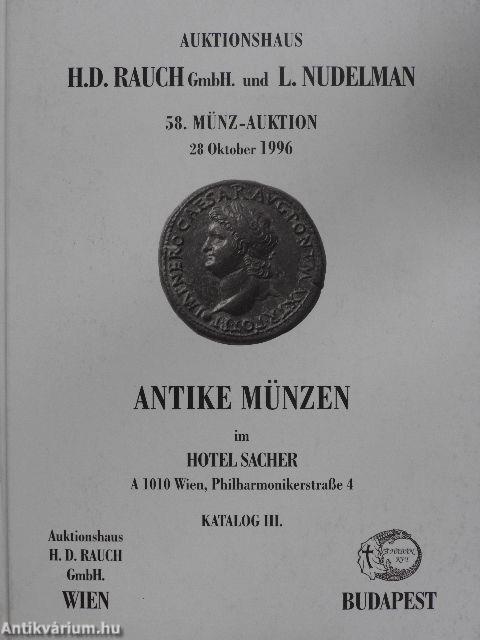 Auktionshaus H. D. Rauch GmbH und L. Nudelman 58. Münzenauktion im Hotel Sacher III.