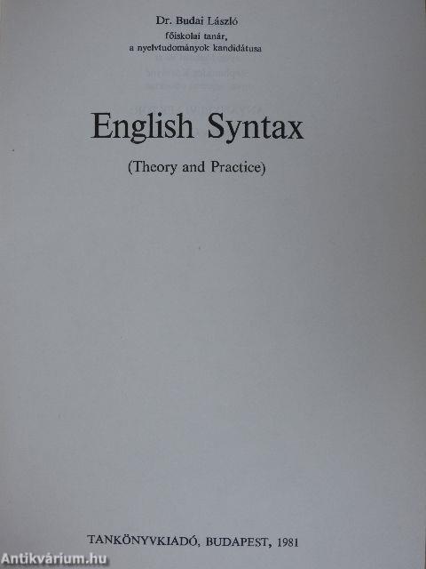 English Syntax