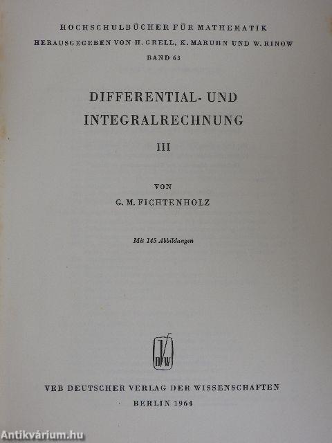 Differential- und Integralrechnung III.