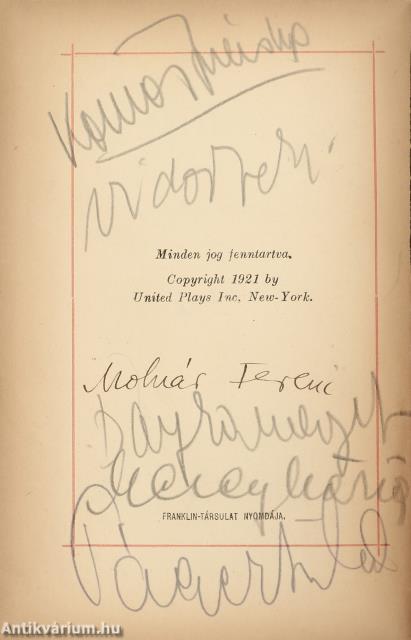 Liliom (aláírt példány)