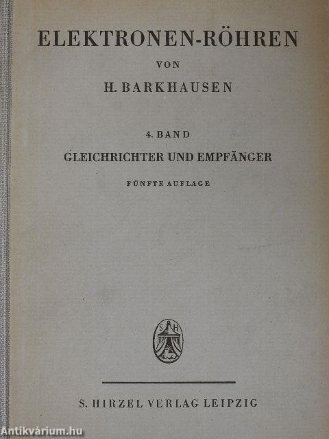 Lehrbuch der Elektronen-Röhren 4.