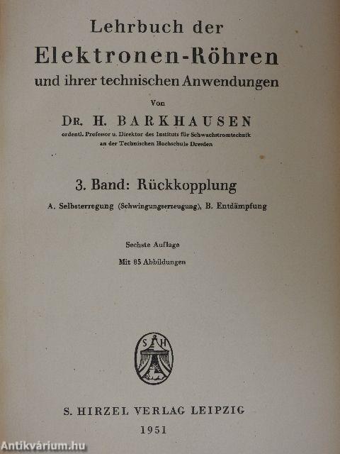 Lehrbuch der Elektronen-Röhren 3.