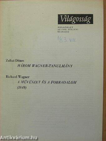 Világosság melléklet az 1983. júliusi számhoz