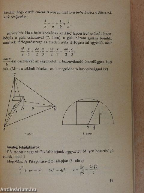 Analóg tételek és feladatok a sík- és térgeometriában