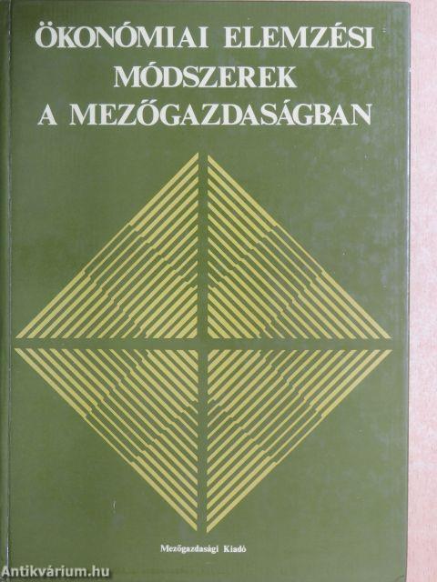 Ökonómiai elemzési módszerek a mezőgazdaságban