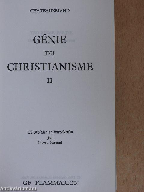 Génie du Christianisme II.