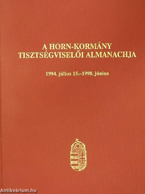 A Horn-kormány tisztségviselői almanachja