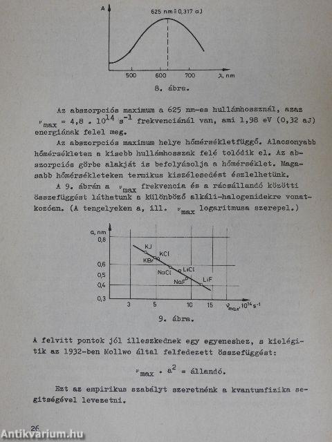 Félvezetők és ionkristályok néhány érdekes optikai tulajdonsága és alkalmazásuk